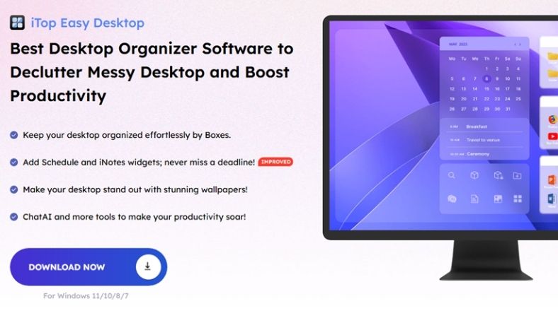 Auto-Declutter Your Messy Desktop Icons and Files Using iTop Easy Desktop